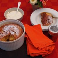 Orange and whisky self-saucing pudding