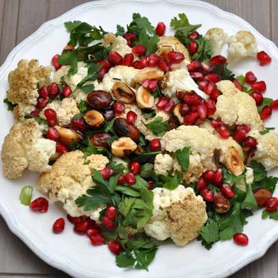 Roasted cauliflower salad