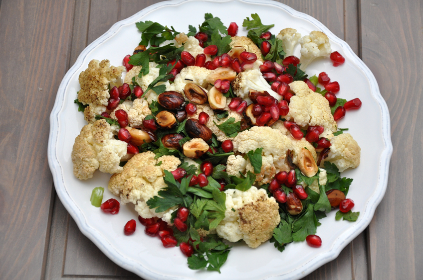 Roasted cauliflower salad