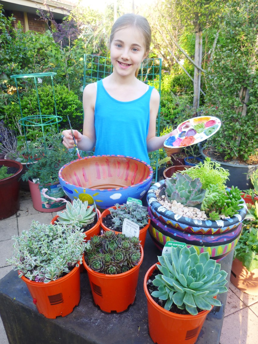 How to: make a painted succulent bowl