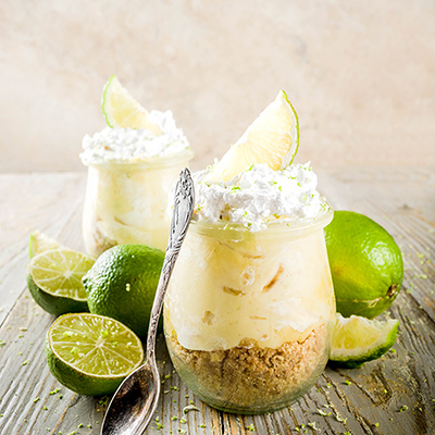 No-bake key lime cheese cake jars