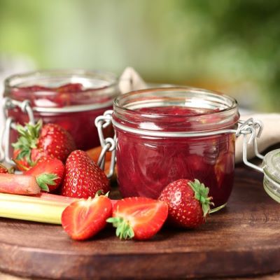 Strawberry and rhubarb jam